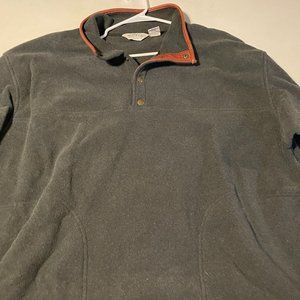 Orvis Fleece Snap Placket Pullover - Size XXL, Gray/Black/Brown